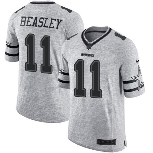 Nike Cowboys #11 Cole Beasley Gray Men's Stitched NFL Limited Gridiron Gray II Jersey